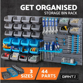 Giantz 44 Bin Wall Mounted Rack Storage Organiser