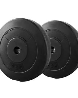 Everfit Weight Plates Standard 2X 5kg Barbell Plate Weight Lifting