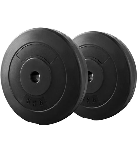 Everfit Weight Plates Standard 2X 5kg Barbell Plate Weight Lifting