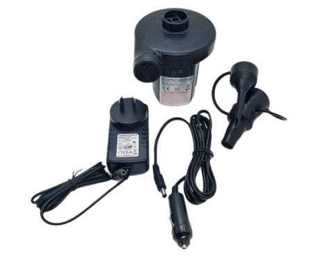 Electric Air Pump - 2 Way Inflator and Deflator - DC Adaptor + Car Lighter Plug