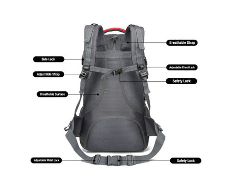 40L Waterproof Outdoor Hiking Backpack Camping