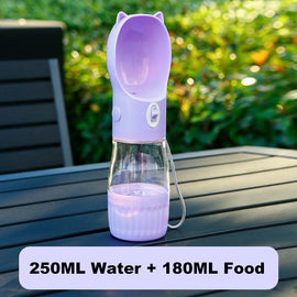 Dog Water Bottle with Built-in Bowl Dispenser