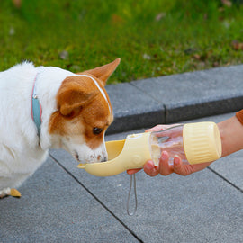 Dog Water Bottle with Built-in Bowl Dispenser