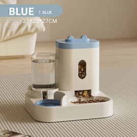 Blue Automatic Pet Feeder and Water Dispenser – Smart Dog Bowl & Cat Feeder