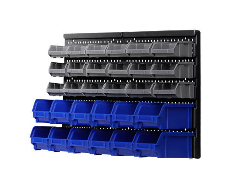 30 Bin Wall Mounted Rack Storage Organiser