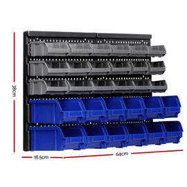 30 Bin Wall Mounted Rack Storage Organiser