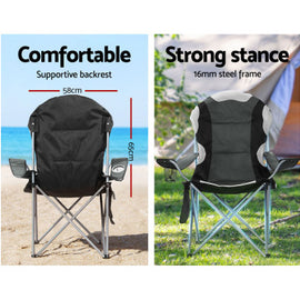 2X Folding Camping Chairs