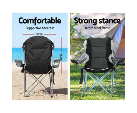 2X Folding Camping Chairs