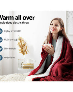 Electric Throw Rug Heated Blanket