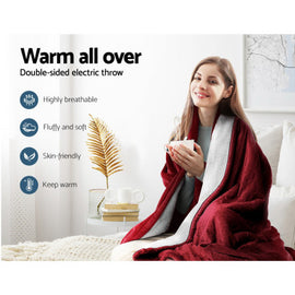 Electric Throw Rug Heated Blanket