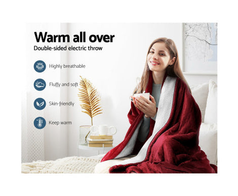 Electric Throw Rug Heated Blanket