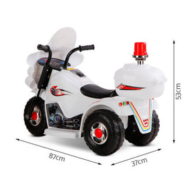 Rigo Kids Ride On Motorbike Motorcycle Car Toys White