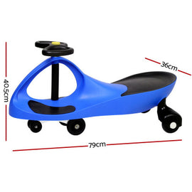 Kids Ride On Swing Car - Blue